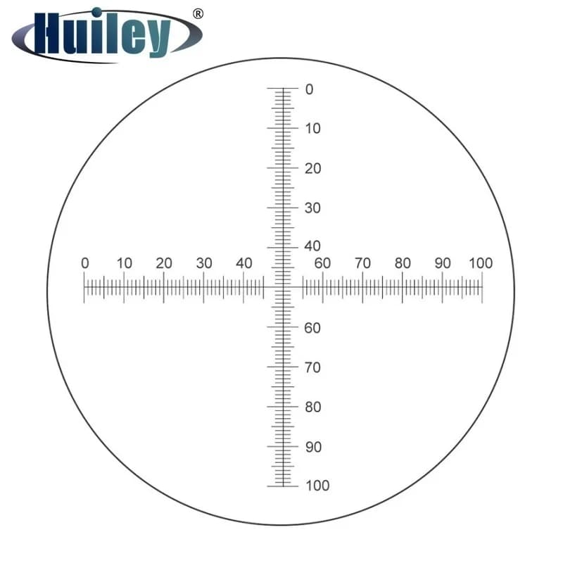 DIV=0.1 mm Microscope Eyepiece Micrometer for Stage Micrometer Calibration Graticule Cross Ruler 10x10 Scale Slide