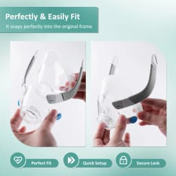 1PCS AirFit F20 Full Face Mask Silicone Replacement Pad Mask S/M/L Soft Seal Tight Fitting Full Face Mask Compatible