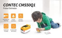 Contec CMS50Q1 Pediatric Baby Heart Rate Children Fingertip Pulse Oxygen Blood SPO2 pediatric Oximeter Monitor Oximetro Home