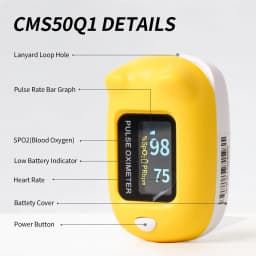 Contec CMS50Q1 Pediatric Baby Heart Rate Children Fingertip Pulse Oxygen Blood SPO2 pediatric Oximeter Monitor Oximetro Home