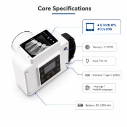 Portable Handheld Dental X-Ray Machine with Touch Screen Built in Display Digital Sensor 60KV High Frequency Wireless Intraoral