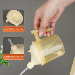 Disabled Lying-in Woman Elderly Spill Proof Dysphagia Cup Adult Sippy Cup Handle Plastic Mug Drinking Cup Parkinsons Aids Living