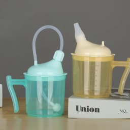 Disabled Lying-in Woman Elderly Spill Proof Dysphagia Cup Adult Sippy Cup Handle Plastic Mug Drinking Cup Parkinsons Aids Living