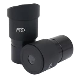 2PCS WF5X Wide Angle Microscope Eyepiece Optical Lens Mounting Size 30 mm Field of View 20 mm with Eyecups for Stereo Microscope
