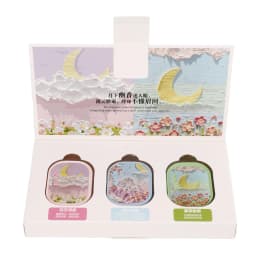 3pcs 4g Portable Solid Perfume Set Flower Refresh Fragrance Long Lasting Remove Odor Pocket Perfume Car Outdoors Wardrobe Dating