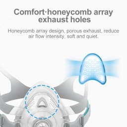 Resoxy FMIIP CPAP Mask Full Face Mask Auto CPAP APAP BIPAP Silicone Anti Snoring Sleep Apnea Sleep Aiding Respirator Mask