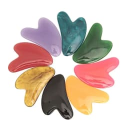 Resin Gua Sha Board Scraping Massage Scraper Face Massager Heart-Shaped Guasha Board Massager for Face Portable Skin Care Tools