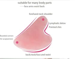 Resin Gua Sha Board Scraping Massage Scraper Face Massager Heart-Shaped Guasha Board Massager for Face Portable Skin Care Tools