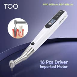 TOQ Professional Dental Implant Electric Torque Driver 2 in 1 Implant Torque Wrench Set with 16Pcs Drivers For Prosthesis Repair