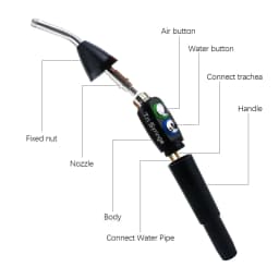 JUMTOP Dental 3-Way Syringe Handpiece, 5 Holes Jet Water Spraying