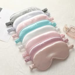 Three-Piece Set High End Silk Eye Mask Breathable Light Blocking Eye Protection Nap Break Sleep Portable Cooling Sensation