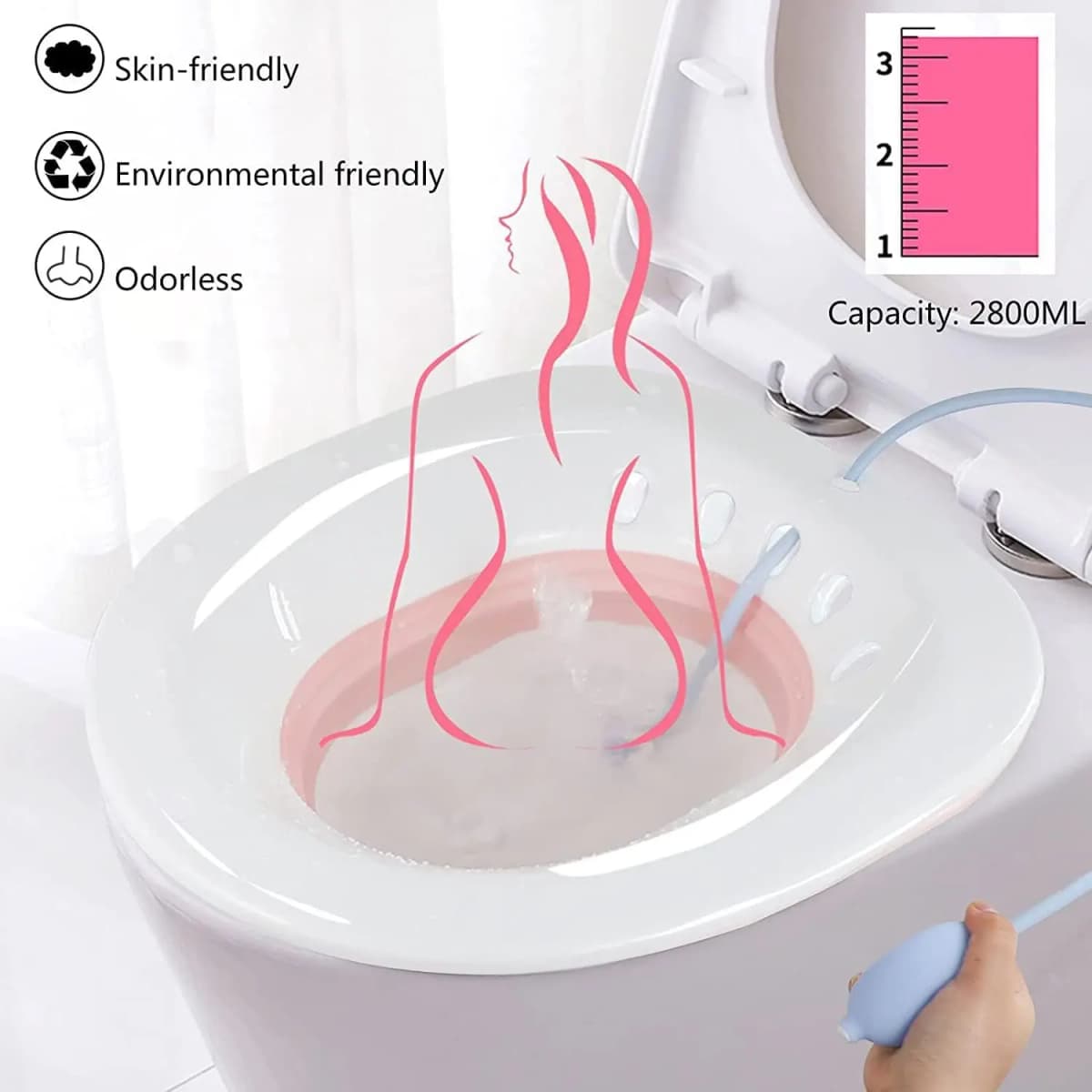 Foldable Sitz Bath Tub No Squat Soaking Basin Pregnant Women Postpartum Gynecological Care Hemorrhoids Anal Treatment Basin