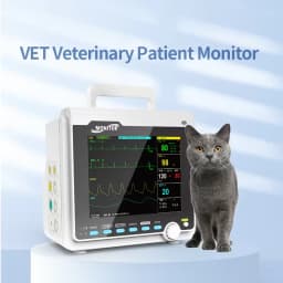 CONTEC Portable Patient Monitor Human/Veterinary 8" Vital Sign Monitor ECG NIBP RESP SPO2 PR TEMP (Printer&Etco2 Option)