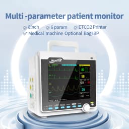CONTEC Portable Patient Monitor Human/Veterinary 8" Vital Sign Monitor ECG NIBP RESP SPO2 PR TEMP (Printer&Etco2 Option)