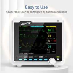 CONTEC Portable Patient Monitor Human/Veterinary 8" Vital Sign Monitor ECG NIBP RESP SPO2 PR TEMP (Printer&Etco2 Option)