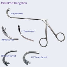 Nose Breathing Forceps Ear Nose Endoscopy Forceps 90 ° Up Bend 115 ° Down Bend Stainless Steel Nose Tissue Cutting Tool