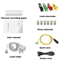 CONTEC E3M Digital Colorful HD Display ECG Monitor 3 Channel EKG Machine 12 Leads Quick Boot Electrocardiograph