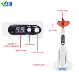 High Power Wireless Dental LED Curing Light 1200~1500mW/cm² Resin Cure Unit