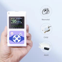 CONTEC Handheld Fingertip Pulse Oximeter Sleep Heart Rate Monitor Adult Neonatal Pediatric Vet Veterinary SPO2 PR PI(Option)