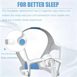 AirFit N20 Nasal CPAP Mask Upgrade Kit Reusable Frame Elbow Assembly with Headgear Tube and Cushion for Sleep Apnea Thera