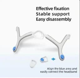 AirFit N20 Nasal CPAP Mask Upgrade Kit Reusable Frame Elbow Assembly with Headgear Tube and Cushion for Sleep Apnea Thera