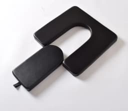 U‑Shape Wheelchair Commode Seat Cushion Removable Leather Toilet Opening Pad for Elderly Disabled Care