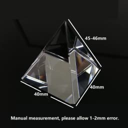 Prism Optical Glass Crystal Pyramid Bottom Side 40mm Rectangular Pyramid Polyhedral Popularization of Science Studying