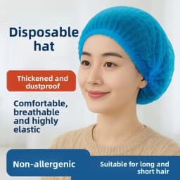 10PCS Disposable Hair Head Covers Anti Dust Net Bouffant Caps for Kitchen Beauty Shower Bathing Cap Breathable Dustproof Hats