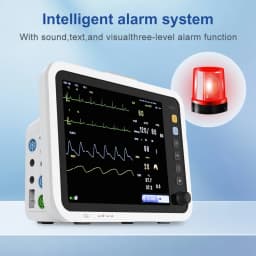 Resoxy Patient Vital Signs Monitor 12.1 Inch Screen Human Use 6 Parameters Medical Patient Monitor ECG NIBP TEMP RESP SPO2 PR