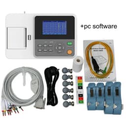 CONTEC E3 ECG Machine 4.3‘’ Colorful HD Display Screen 3 Channel 12 Leads Machine Accurate Measurement Auto-analysis Function