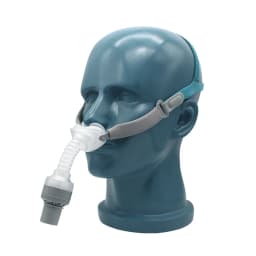 BMC P2H Nasal Pillow Mask with Headgear, Waterless Humidification CPAP Mask for Travel Machines, S/M/L Sizes