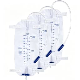 10Pcs Leg Urinary Drainage Bag 750ml 1000ml Portable Urine Collection Bag Individually Packed for Elderly Incontinence Care
