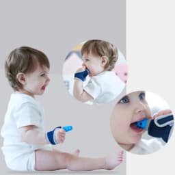 New Model Baby Silicone Teeth Grinding Finger Cover Breathable Thumb Cover Teether Child Anti Biting Hands Sensory Comfort