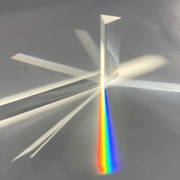 25x25x80mm Triangular Prism BK7 Optical Prisms Glass Physics Teaching Refracted Light Spectrum Rainbow Children Students Present