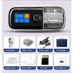 Resoxy 20A Auto CPAP Machine APAP Automatic Pressure Adjustment Sleep Machine with Mask for Anti Snoring Sleep Apnea OSA CSA