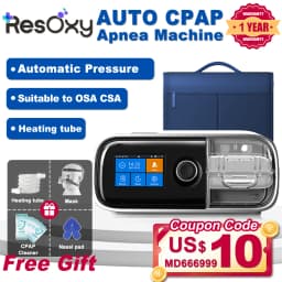 Resoxy 20A Auto CPAP Machine APAP Automatic Pressure Adjustment Sleep Machine with Mask for Anti Snoring Sleep Apnea OSA CSA
