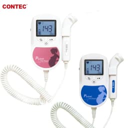 CONTEC Proved Fetal Doppler 3MHz Probe Heart Beat Monitor Backlight LCD Multiple Colour