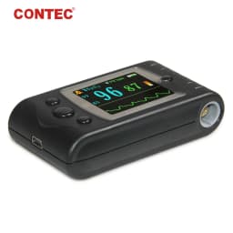 CONTEC Finger Pulse Oximeter 24h Sleep Blood Oxygen Heart Rate Monitor SpO2 PR Alarm With Adult Probe, PC Software CMS60C