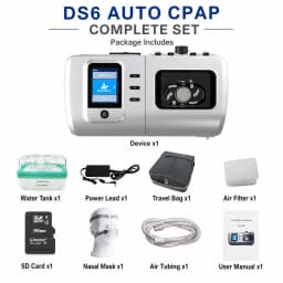 Resoxy DS6/20AH Auto CPAP Machine Automatic Pressure Adjustment Device 28dB Low Noise with SD-card For Home Travel Sleep