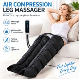 Air Compression Leg Massager with Remote Control 3 Intensities for Foot Calf Thigh Relaxation Home Best Gift for Parents Friends