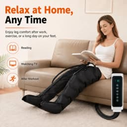 Air Compression Leg Massager with Remote Control 3 Intensities for Foot Calf Thigh Relaxation Home Best Gift for Parents Friends