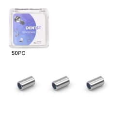 50Pcs Dental Orthodontic Lingual Buttons Crimpable Hook Metal Composite Bondable Traction Hook Clear Ceramic Hook On Arch Wire