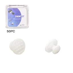 50Pcs Dental Orthodontic Lingual Buttons Crimpable Hook Metal Composite Bondable Traction Hook Clear Ceramic Hook On Arch Wire