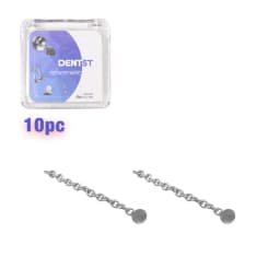 50Pcs Dental Orthodontic Lingual Buttons Crimpable Hook Metal Composite Bondable Traction Hook Clear Ceramic Hook On Arch Wire