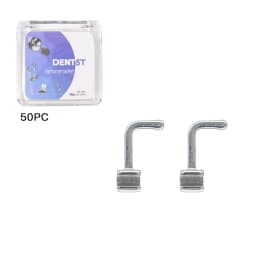 50Pcs Dental Orthodontic Lingual Buttons Crimpable Hook Metal Composite Bondable Traction Hook Clear Ceramic Hook On Arch Wire