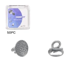 50Pcs Dental Orthodontic Lingual Buttons Crimpable Hook Metal Composite Bondable Traction Hook Clear Ceramic Hook On Arch Wire