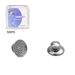 50Pcs Dental Orthodontic Lingual Buttons Crimpable Hook Metal Composite Bondable Traction Hook Clear Ceramic Hook On Arch Wire