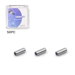 50Pcs Dental Orthodontic Lingual Buttons Crimpable Hook Metal Composite Bondable Traction Hook Clear Ceramic Hook On Arch Wire