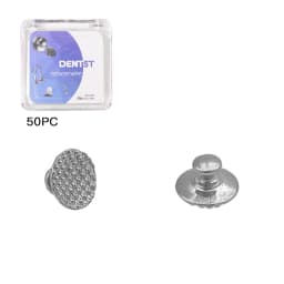 50Pcs Dental Orthodontic Lingual Buttons Crimpable Hook Metal Composite Bondable Traction Hook Clear Ceramic Hook On Arch Wire