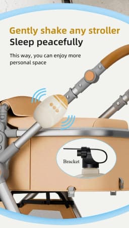 Portable Baby Stroller Rocker Accessories Automatic Infant Swing Sleep Soother with White Noise Baby Shaker Sleep Aid Device